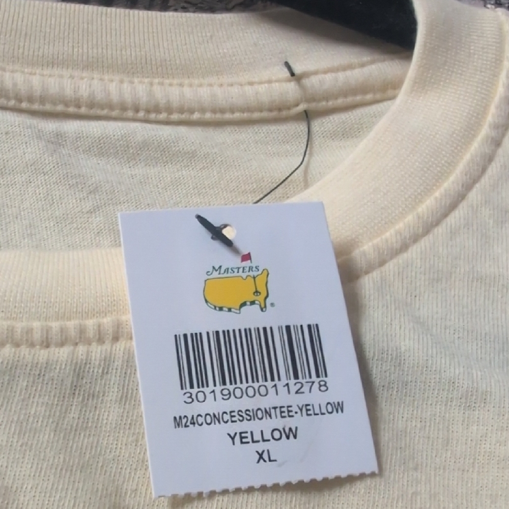 Masters 2024 Augusta National Golf Club Yellow Short Sleeve Tee NWT - Picture 5 of 6